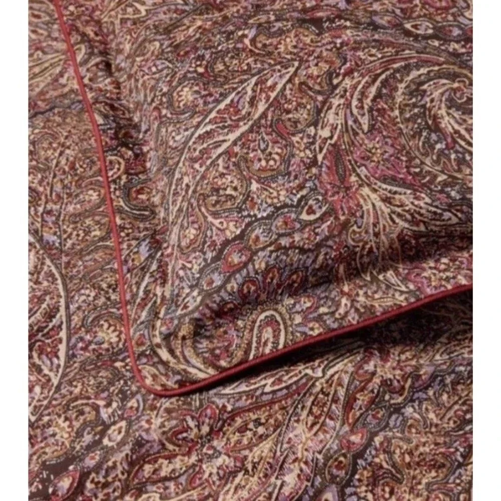 RALPH LAUREN Hallie Duvet Cover Sham Set Full/Queen Cotton Clay Tan Multi $300